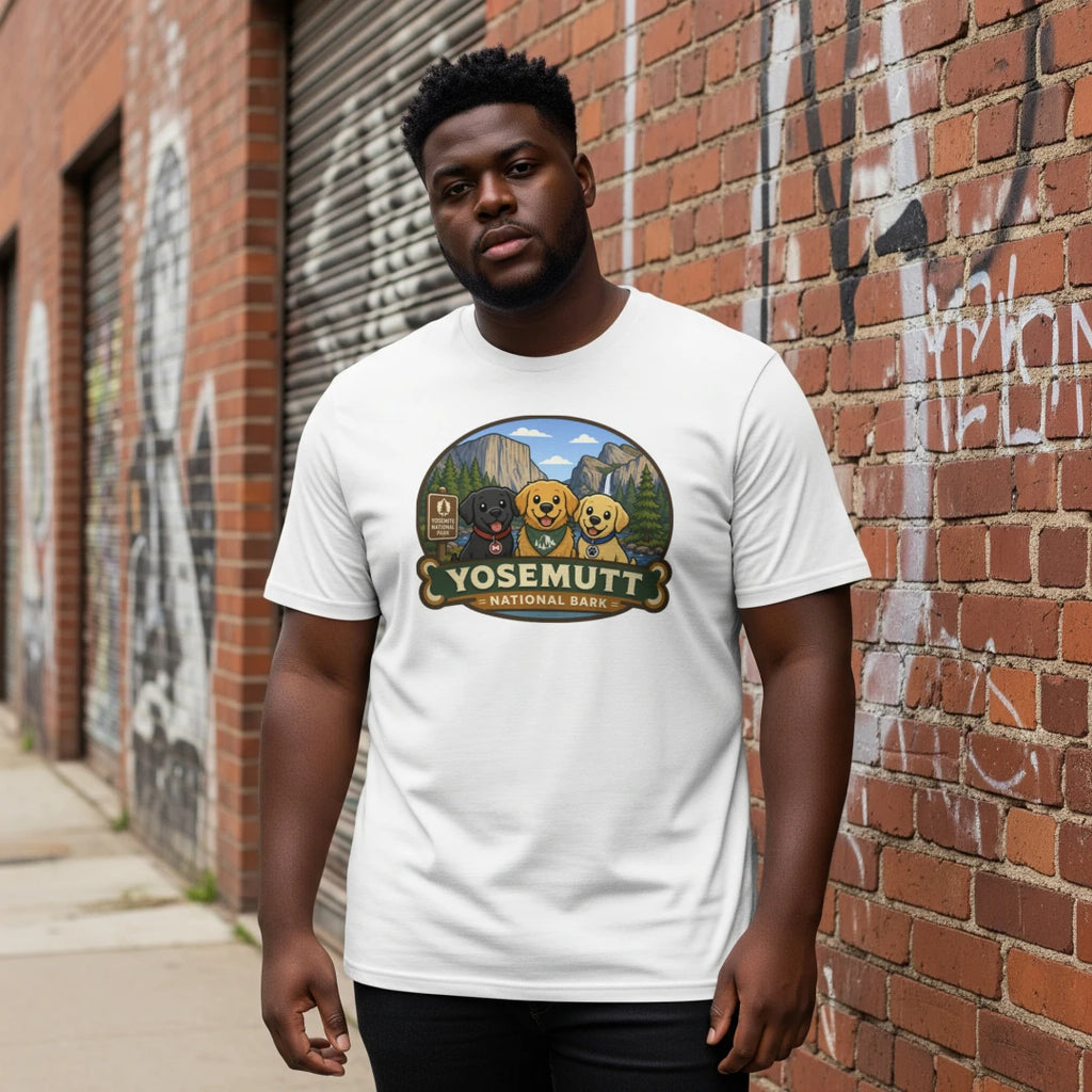 Yosemutt National Bark Adult Cotton T-Shirt