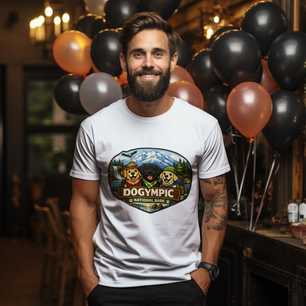 Dogympic National Bark Adult Cotton T-Shirt