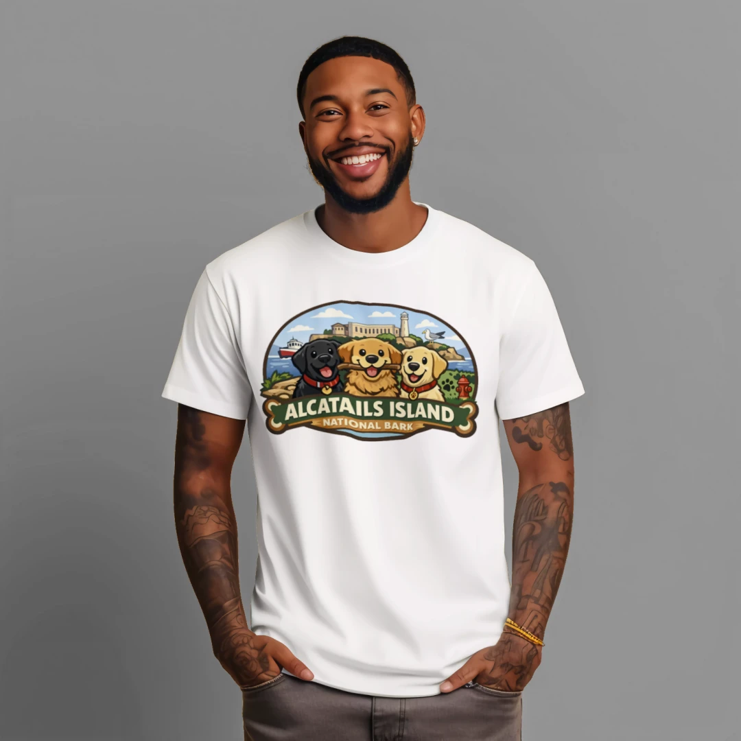 Alcatails National Bark Adult Cotton T-Shirt