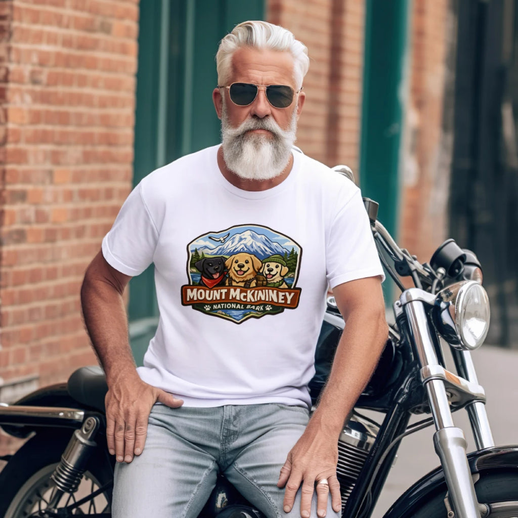Mount McKininey National Bark Adult Cotton T-Shirt